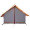 vidaXL Campingzelt 5 Personen Grau und Orange Wasserdicht
