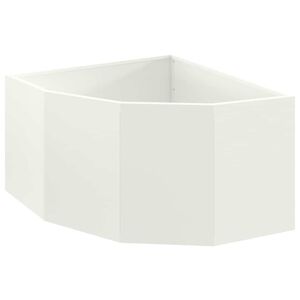 vidaXL Eckpflanzer Wei&szlig; 60 x 60 x 35 cm Stahl