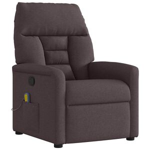 vidaXL Massagesessel Dunkelbraun Stoff