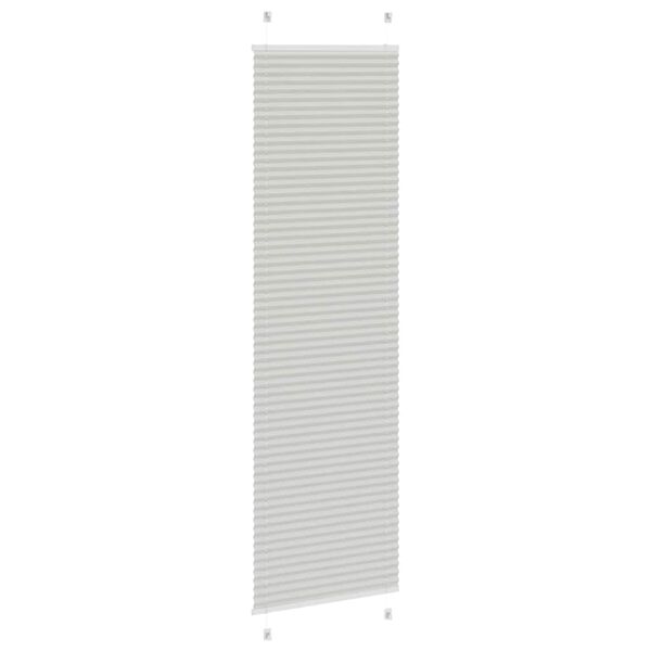 vidaXL Plissee Hellgrau 60x200 cm Stoffbreite 59,4 cm Polyester