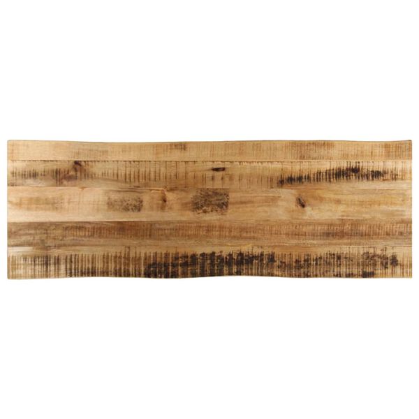 vidaXL Tischplatte mit Baumkante 120x40x2,5 cm Raues Mango Massivholz