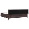 vidaXL Boxspringbett mit Matratze Dunkelbraun 200 x 200 cm Polyester