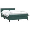 vidaXL Boxspringbett mit Matratze Dunkelgr&uuml;n 140x210 cm Samt