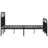 vidaXL Bettgestell mit Kopf- und Fu&szlig;teil Metall Schwarz 150x200 cm