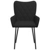 vidaXL Esszimmerst&uuml;hle 2 Stk. Schwarz Stoff