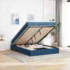 vidaXL Ottoman-Bett mit Matratze Blau 140x190 cm Stoff