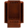 vidaXL Rauchfreier Feuerkorb Braun 38 x 38 x 51 cm Wetterfeststahl