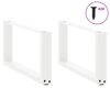 vidaXL Couchtischbeine U-Form 2 Stk. Wei&szlig; 70x(30-31) cm Stahl