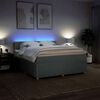 vidaXL Boxspringbett mit Matratze Dunkelgrau 180x200 cm Stoff