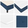 vidaXL Boxspringbett mit Matratze Blau 200 x 140 cm Polyester