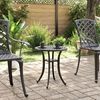 vidaXL Gartentisch Schwarz &Oslash;48x53 cm Aluminiumguss