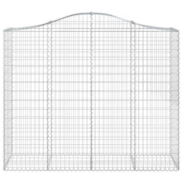 vidaXL Gabionen mit Hochbogen 40Stk. 200x50x160/180cm Verzinktes Eisen