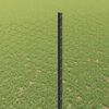 vidaXL Zaun mit Pfosten Grau 1,5 x 100 m Stahl und PVC