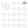 vidaXL Weihnachtskugel-Set 50 stk. LEDs Transparent &Oslash; 5 cm Kunststoff