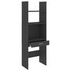 vidaXL B&uuml;cherregal Grau 60x35x180 cm Holzwerkstoff