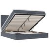 vidaXL Ottoman-Bett mit Matratzen & LEDs Dunkelgrau 160x200 cm Samt