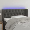 vidaXL LED Kopfteil Dunkelgrau 103x16x78/88 cm Samt