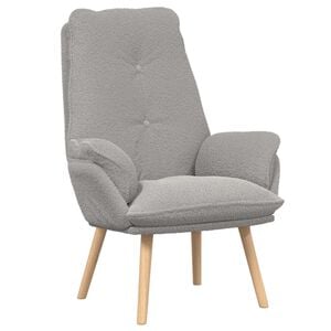 vidaXL Sessel Hellgrau 69 x 74 x 93 cm Sherpa-Stoff