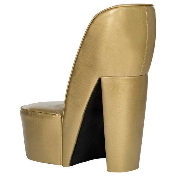 vidaXL Stuhl in St&ouml;ckelschuh-Form Golden Kunstleder