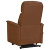 vidaXL Massagesessel mit Aufstehhilfe Braun Mikrofasergewebe