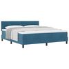 vidaXL Boxspringbett mit Kopfteil Dunkelblau 180 x 200 cm Samt