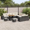 vidaXL Garten-Sofa-Set 13 pcs Schwarz und Creme 80 x 80 x 71 cm