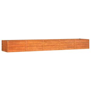 vidaXL Hochbeet Rostig 400x80x45 cm Cortenstahl