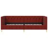 vidaXL Tagesbett mit Matratze USB Weinrot Stoff 90x200 cm
