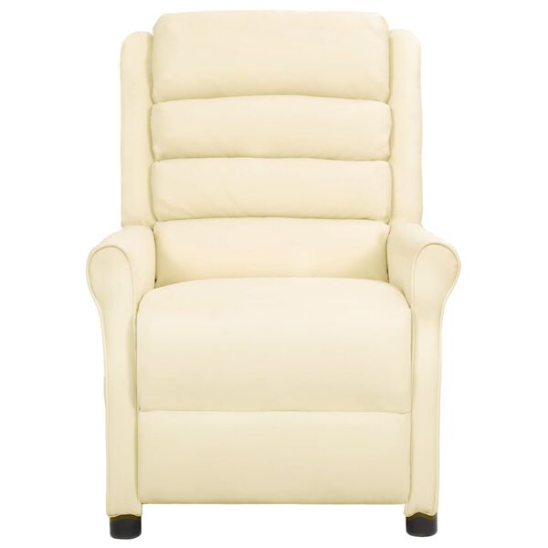 vidaXL Massagesessel Creme Kunstleder