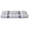 vidaXL Palettenkissen Grau Karomuster 80x40x12 cm Stoff