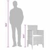 vidaXL Gartenstuhl mit Kissen 4 pcs Braun 53 x 49 x 85 cm Polypropylen