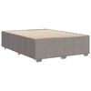 vidaXL Bettgestell ohne Matratze Taupe 140x200 cm Stoff
