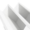 vidaXL Magazinregal mit Regal Wei&szlig; 90 x 53 x 28,5 cm Holzwerkstoff