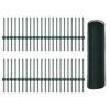 vidaXL Zaun mit Pfosten Gr&uuml;n 0,4 x 100 m Stahl und PVC