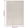 vidaXL Teppich Shaggy Hochflor Creme 120x170 cm