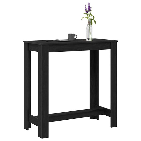 vidaXL Bartisch Schwarz Eichen-Optik 102 x 50 x 103,5 cm Holzwerkstoff