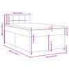 vidaXL Boxspringbett mit Matratze Creme 120x200 cm Stoff