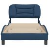 vidaXL Bettgestell ohne Matratze "Hvar" Blau 90x200 cm Stoff