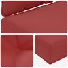 vidaXL Sofakissen f&uuml;r drau&szlig;en 2 pcs Weinrot Polyester