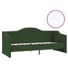 vidaXL Tagesbett mit Matratze USB Dunkelgr&uuml;n Stoff 90x200 cm