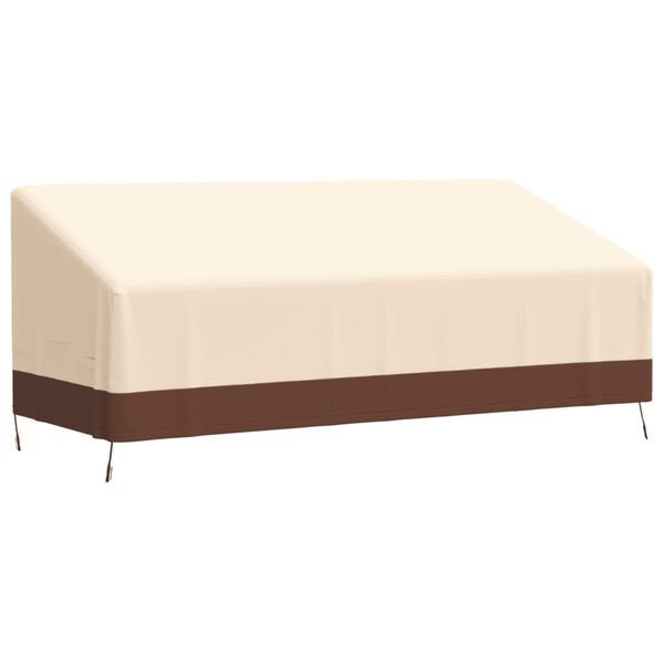 vidaXL Abdeckungen f&uuml;r 3-Sitzer-Bank 2 Stk. 204x86x48/73cm 600D Oxford