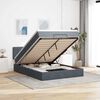 vidaXL Ottoman-Bett mit Matratze Dunkelgrau 140x200 cm Samt