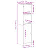 vidaXL Highboard mit Glast&uuml;r Wei&szlig; 35x37x142 cm