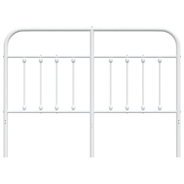 vidaXL Kopfteil Metall Wei&szlig; 140 cm