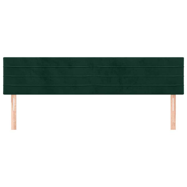 vidaXL Kopfteile Dunkelgr&uuml;n 180x5x78/88 cm Samt