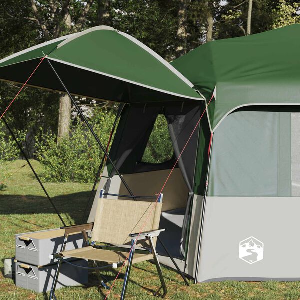 vidaXL Sofort Zelt mit Speicher ALTA Gr&uuml;n 458 x 458 x 230 cm Stahl