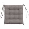 vidaXL Sitzkissen 4 pcs Taupe 40 x 40 x 6 cm Stoff
