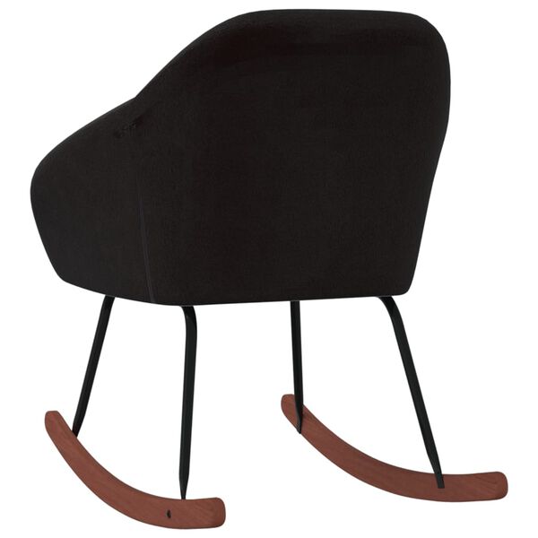 vidaXL Schaukelstuhl Schwarz Stoff
