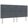 vidaXL Boxspringbett mit Matratze Dunkelgrau 200 x 200 cm Samt