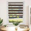 vidaXL Zebra-Rollo 100,9 x 175 cm, Stoffbreite 96,7 cm, Kaffeebraun